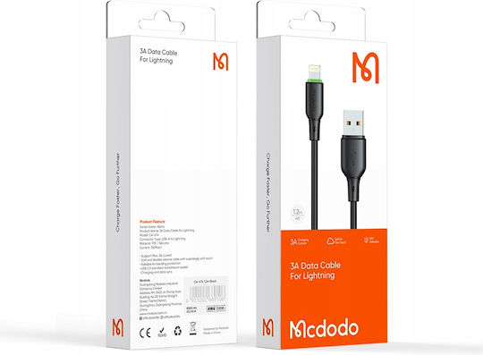 Mcdodo USB-A to Lightning Cable Μαύρο 1.2m (CA-4741)