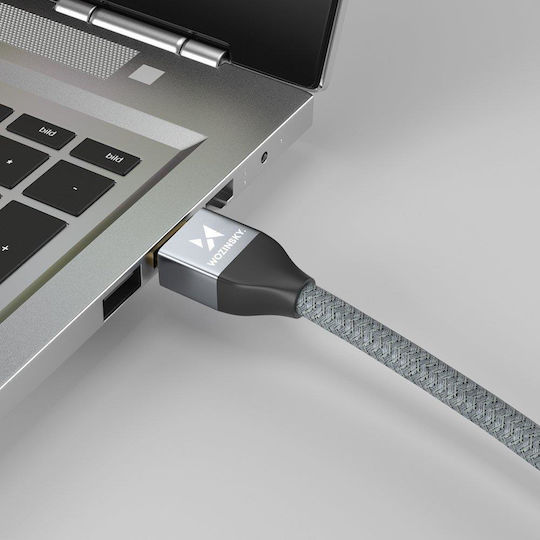 Wozinsky HDMI 2.1 Ultra High Speed 48Gbps 4K 120Hz HDR VRR Cable HDMI male - HDMI male 3m Γκρι