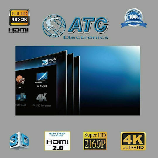ATC HDMI 2.0 Premium High Speed 4K 60Hz HDR Kabel HDMI-Stecker - HDMI-Stecker 1,5m Schwarz