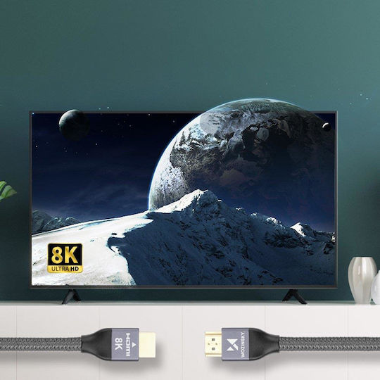 Wozinsky HDMI 2.1 Ultra High Speed 48Gbps 4K 120Hz HDR VRR Cable HDMI Male - HDMI Male 1m Gray