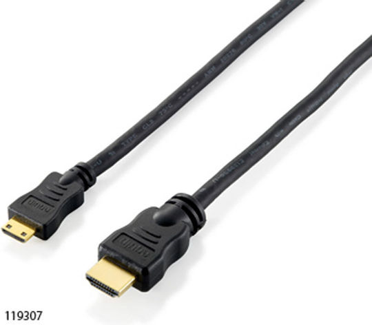 Equip HDMI 1.4 High Speed 1080p 120Hz Cable HDMI male - mini HDMI male 2m Μαύρο