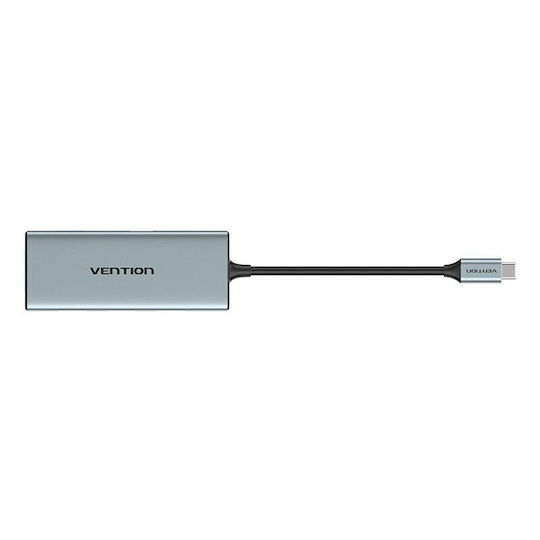 Vention USB-C / USB-A Docking Station με HDMI 4K PD Γκρι (TOPHB)