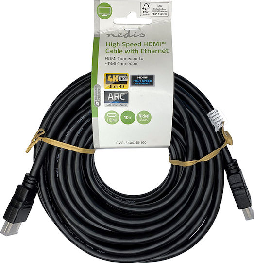 Nedis HDMI 1.4 High Speed 1080p 120Hz Cable HDMI Male - HDMI Male 10m Black