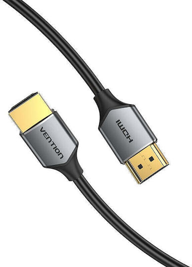 Vention Ultra Thin HDMI 2.0 Premium High Speed 4K 60Hz HDR Cable HDMI male - HDMI male 1.5m Γκρι