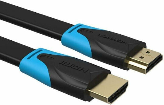 Vention HDMI 2.0 Premium Високоскоростен 4K 60Hz HDR Плосък HDMI Кабел HDMI Мъжки - HDMI Мъжки 0.75м Черен