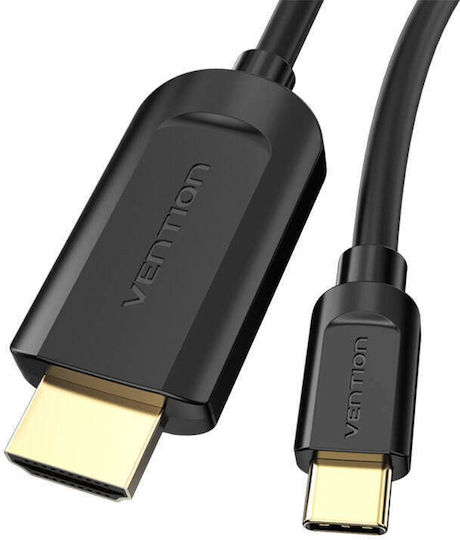 Vention HDMI 1.4 High Speed 1080p 120Hz Cable HDMI male - USB-C male 1.5m Μαύρο