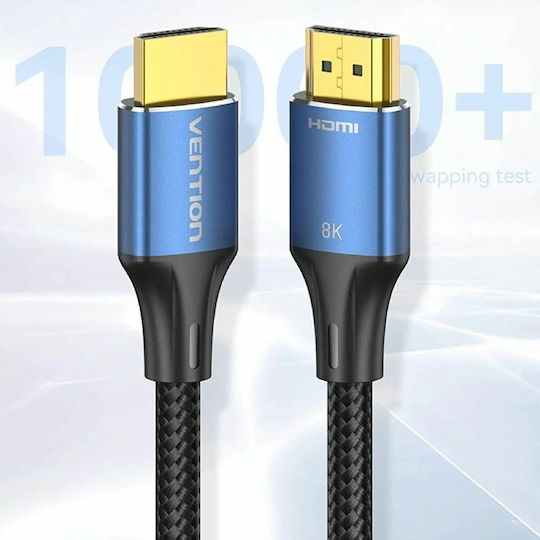 Vention HDMI 2.1 Ultra High Speed 48Gbps 4K 120Hz HDR VRR Cable HDMI male - HDMI male 2m Μπλε
