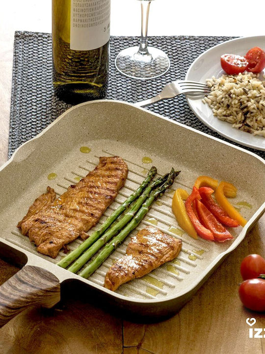 Izzy Natura Elea Grill made of Cast Aluminum with Non-Stick Coating 28cm