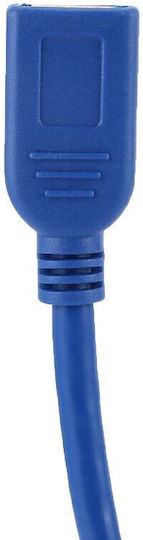 Powertech USB 3.0 Cablu USB-A - USB-A female Albastru 5m CAB-U154