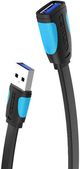 Vention USB 3.0 Cable USB-A male - USB-A female Μαύρο 2m VAS-A13-B200