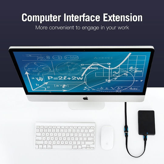 Vention USB 3.0 Cable USB-A male - USB-A female Μαύρο 2m VAS-A13-B200
