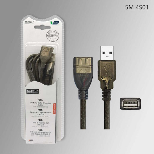 SGL 5m USB 2.0 Cable A-Male to A-Female (097626)
