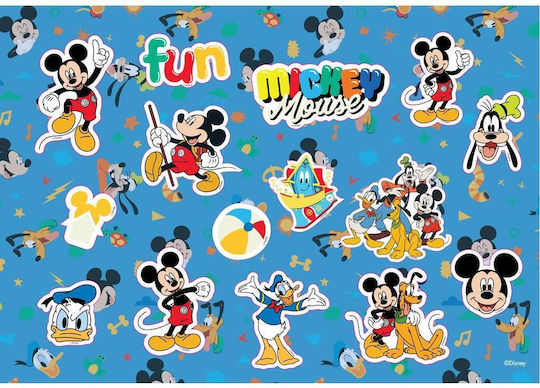 Mickey Zeichenblock 23x33 40 Blätter mit Auto-Schablone 2 Seiten Farbe 2 Designs