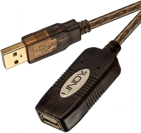 Lindy 20m USB 2.0 Cable A-Male to A-Female (42631)