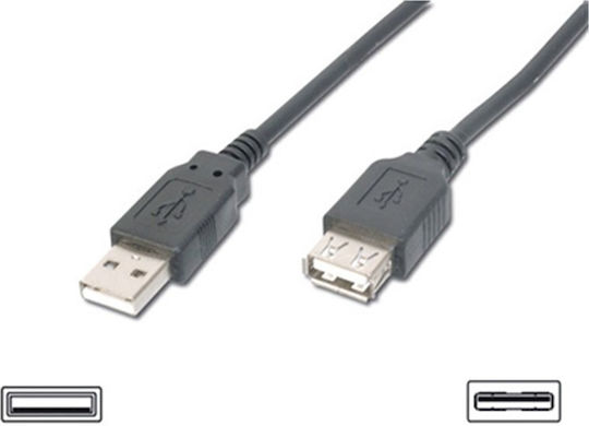 Digitus 3m USB 2.0 Cable A-Male to A-Female (AK-300200-030-S)