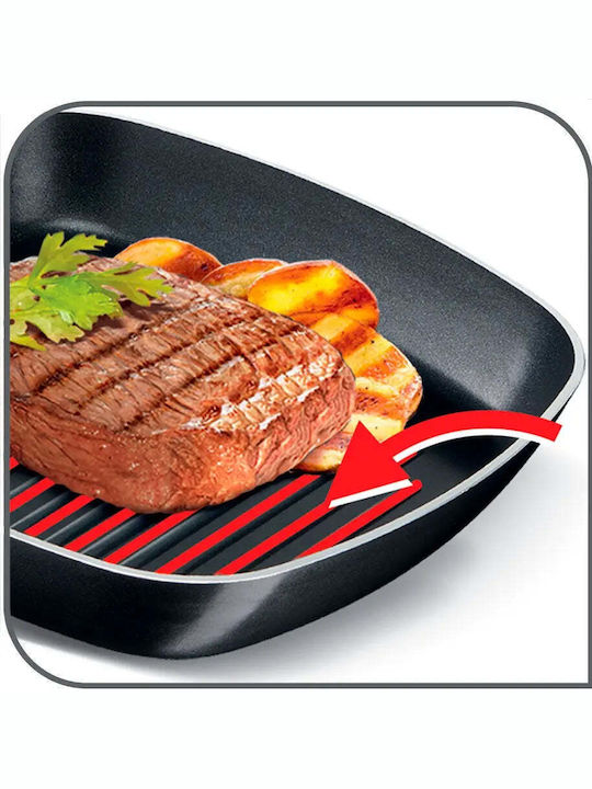 Tefal Easy Plus Γκριλιέρα από Αλουμίνιο με Αντικολλητική Επίστρωση 26cm