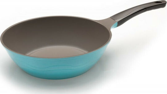 La Cena Wok din Aluminiu cu Strat Ceramic Blue 28cm