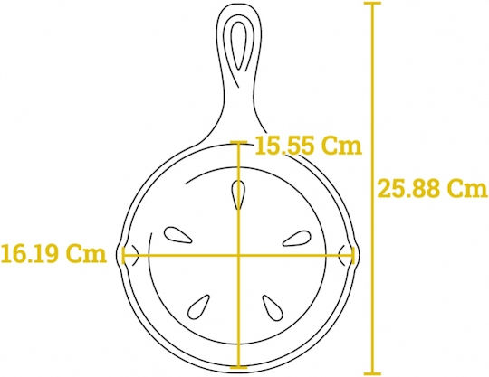 Lodge Pan made of Cast Iron 16.51cm
