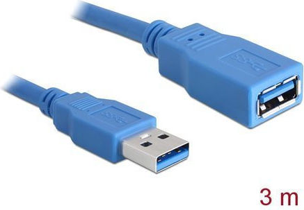 DeLock 3m USB 3.0 Cable A-Male to A-Female Blue (82540)