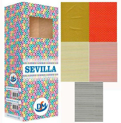 Hârtie de împachetat cadouri Dm Sevilla, înveliș multicolor, 70 x 200 cm, 50 unități