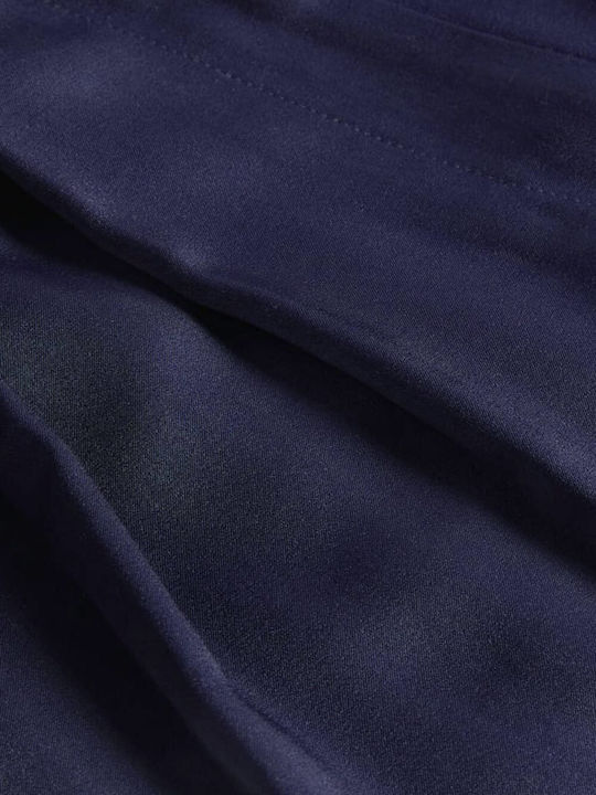 Women's Fabric Trousers Wide Line Blue
