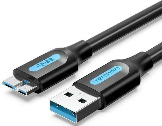 Vention Regular USB 3.0 to micro USB Cable Μαύρο 0.5m 1τμχ