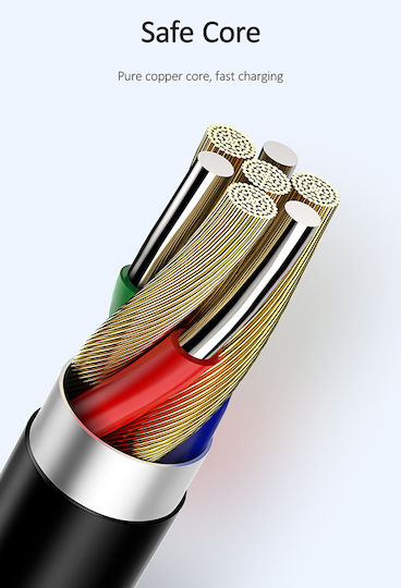 Usams Regular USB 2.0 to micro USB Cable Μαύρο 1m (US-SJ365)