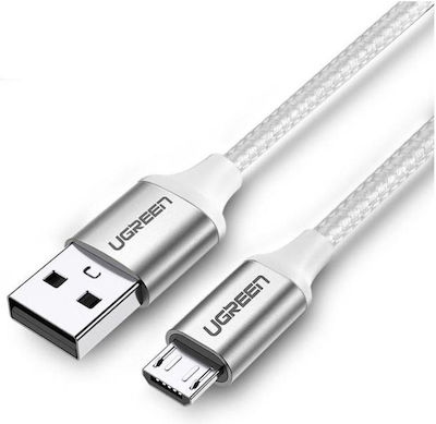 Ugreen Regulär USB 2.0 auf Micro-USB-Kabel Silber 1m (60151) 1Stück