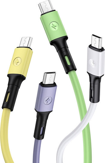 Usams Regular USB 2.0 to micro USB Cable Μωβ 1m (SJ435USB04)