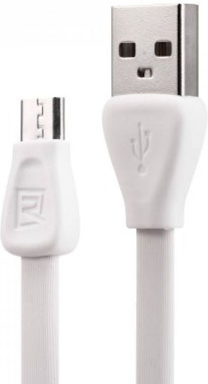 Remax Flat USB 2.0 to micro USB Cable Λευκό 1m (Martin)