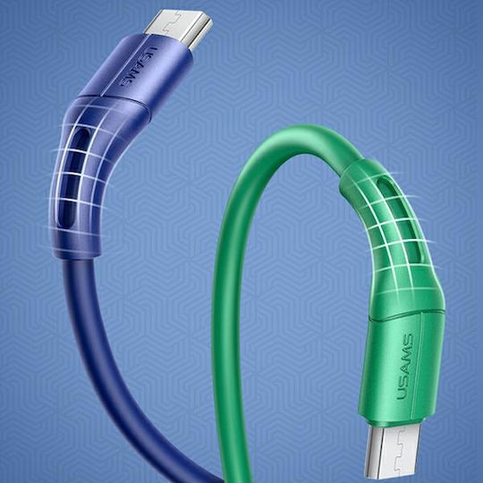 Usams U68 Regular USB 2.0 to micro USB Cable Μπλε 1m (SJ502USB03)