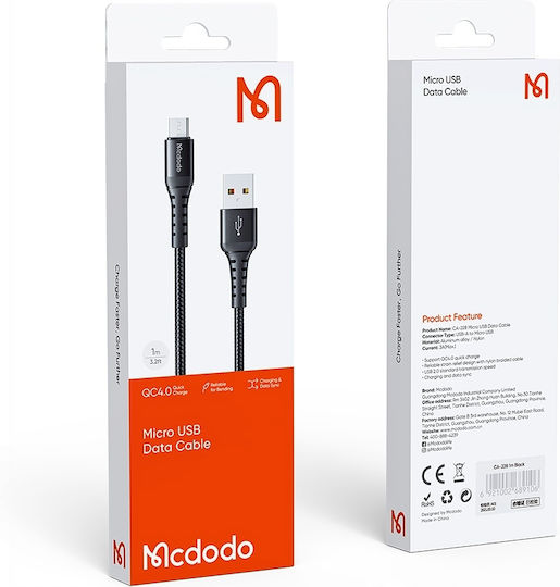Mcdodo 1m Braided USB 2.0 to micro USB Cable (CA-2281)