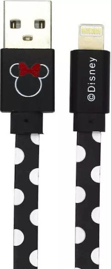 Disney Flat USB 2.0 to micro USB Cable Μαύρο 1m (Minnie)