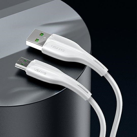 Usams US-SJ375 U38 1m Regular USB 2.0 to micro USB Cable White (SJ375USB02)