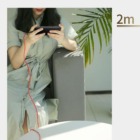 Usams U41 Geflochten USB 2.0 auf Micro-USB-Kabel Rot 2m (SJ396USB02) 1Stück