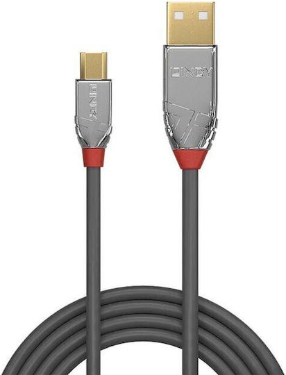 Lindy Regulär USB 2.0 auf Micro-USB-Kabel Gray 5m (36654) 1Stück
