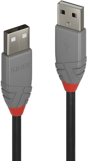 Lindy Regular USB 2.0 to micro USB Cable Μαύρο 2m (36693)