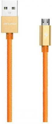 Awei CL-920 1m Braided USB 2.0 to micro USB Cable Orange