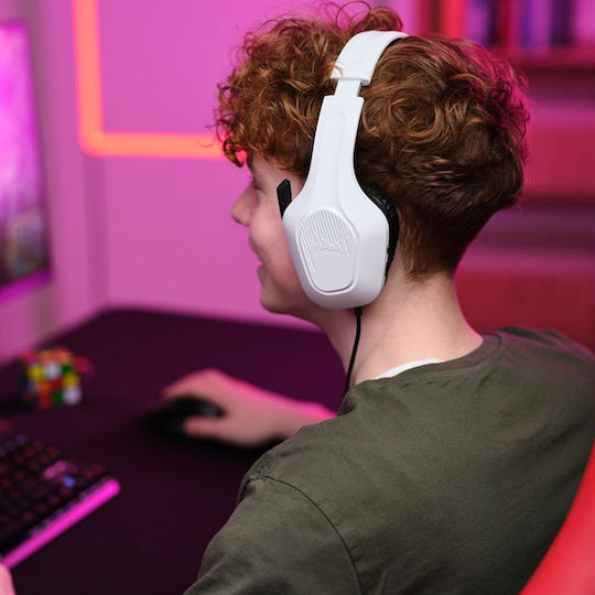 Trust GXT 415W Zirox Over Ear Gaming Headset με σύνδεση 3.5mm Λευκό for Nintendo Switch / PC / PS4 / PS5 / XBOX