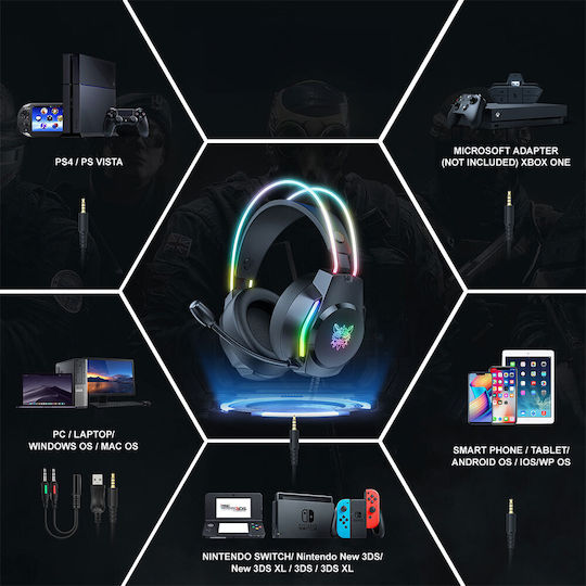 Onikuma X26 Over Ear Gaming Headset with Connection 3.5mm