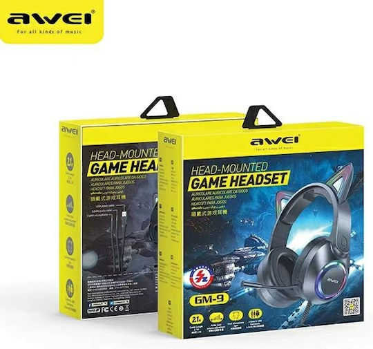 Awei GM-9 On Ear Gaming Headset με σύνδεση 3.5mm