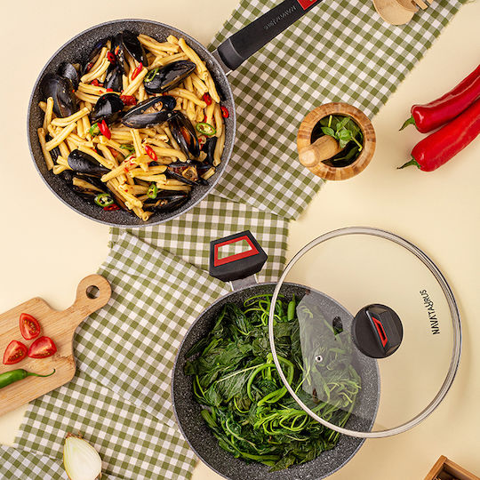 Nava Taurus Wok από Αλουμίνιο με Επίστρωση από Πέτρα 28cm