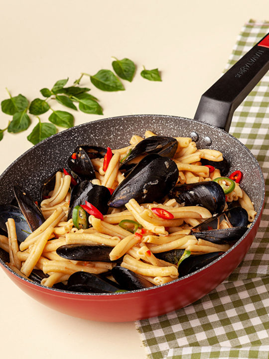 Nava Taurus Wok από Αλουμίνιο με Επίστρωση από Πέτρα 28cm