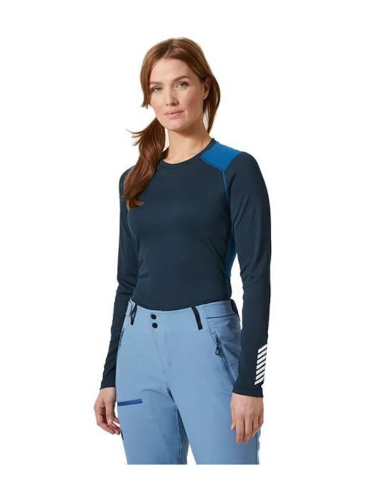Helly Hansen Bluza termica pentru femei cu maneci lungi Albastru
