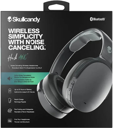 Skullcandy Wireless / Wired Over Ear Headphones with 22 hours of Operation and Quick Charge Black