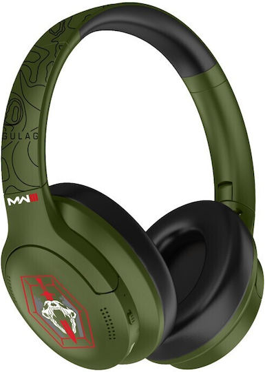 OTL Call of Duty Modern Warfare Olive Snake Wireless / Wired Over Ear Headphones with 30 hours of Operation Khaki