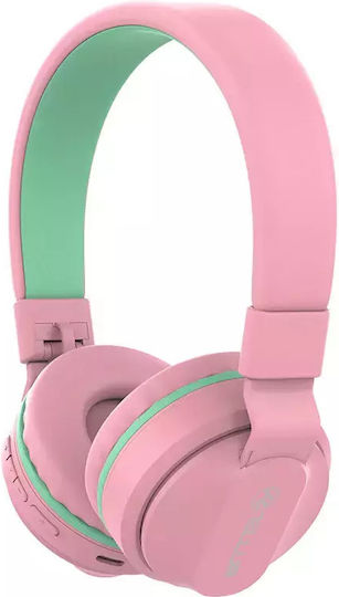 Tellur Buddy Ασύρματα / Ενσύρματα Παιδικά On Ear Ακουστικά με 25 ώρες Λειτουργίας Ροζ