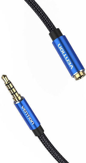 Vention 3,5mm Klinkenkabel TRRS 3,5mm Stecker - 3,5mm Buchse Blau 5m BHCLJ