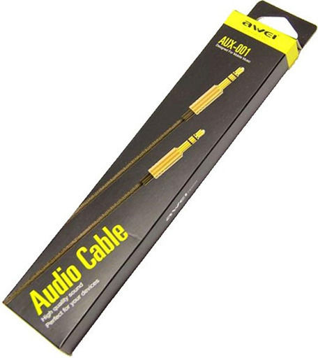 Awei 3.5mm Jack Cable 3.5mm Male - 3.5mm Male Black 1m 888117