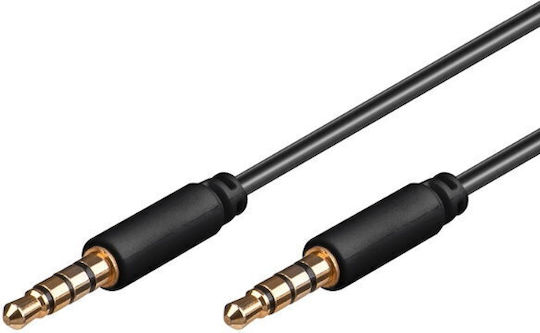 Cabletime Klinkenkabel 3,5mm Stecker - 3,5mm Stecker Schwarz 1m